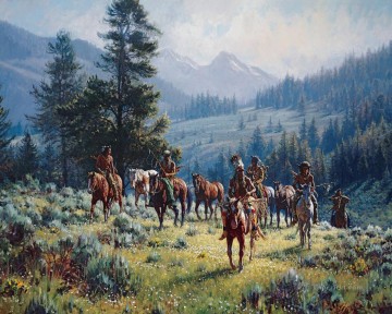 American Indians Painting - western American Indians 26